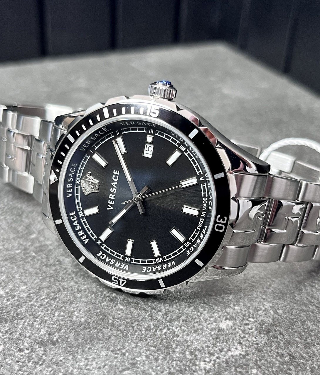 Versace VE3A00520 Hellenyium heren horloge 42 mm Zwart