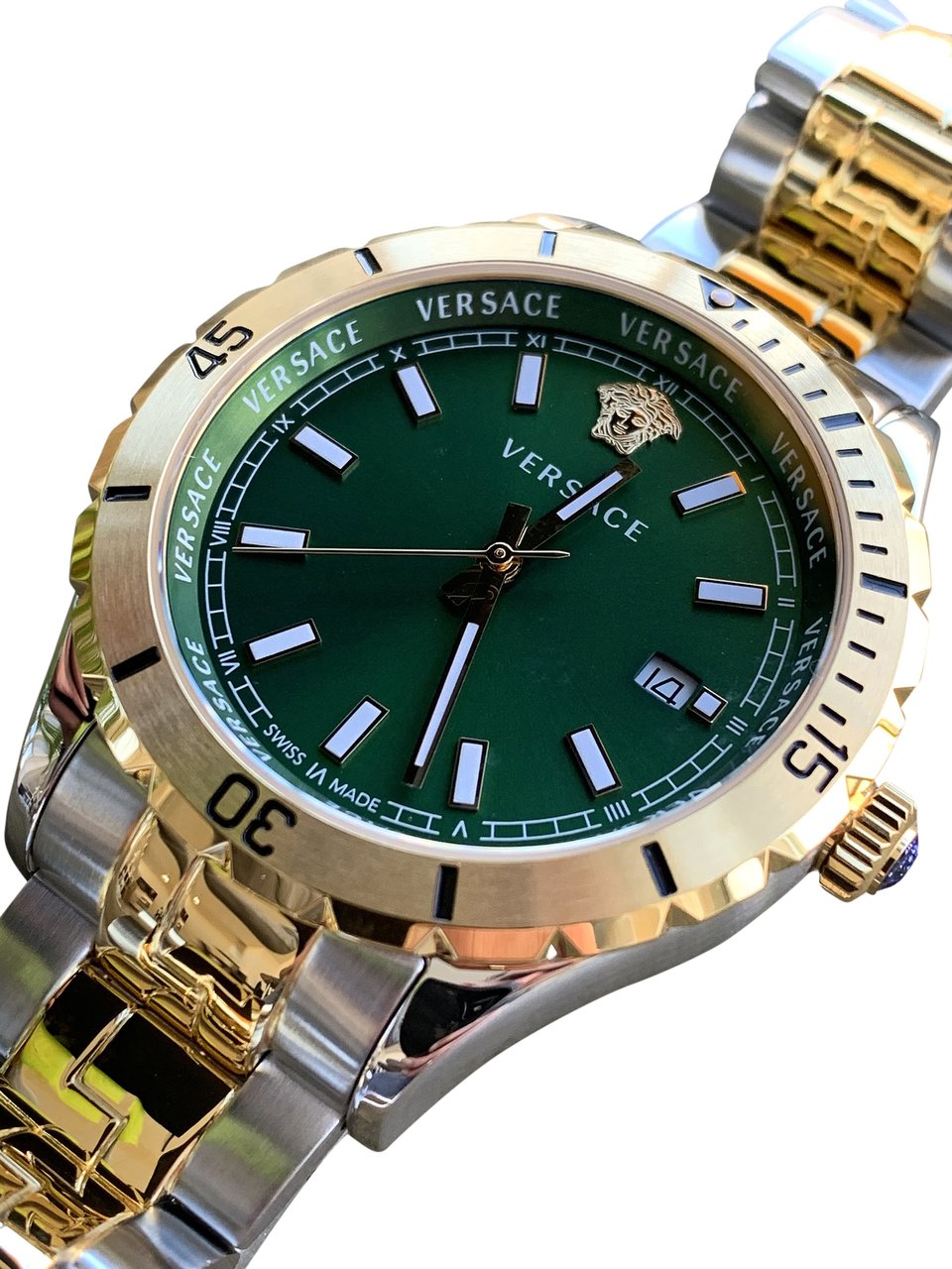 Versace VE3A00720 Hellenyium heren horloge 42 mm Groen