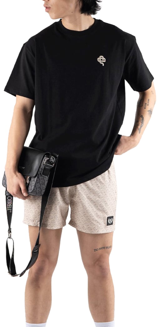 Quotrell Florence T-shirt | Black/sand Zwart