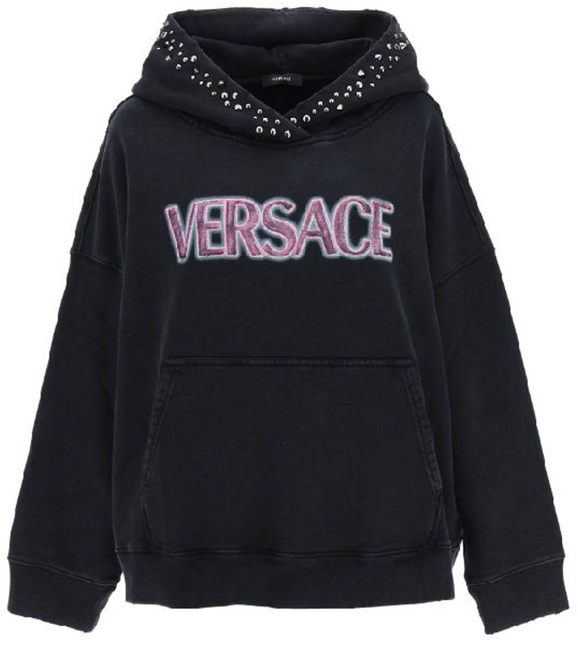 Versace Versace Cotton Logo Sweatshirt Zwart