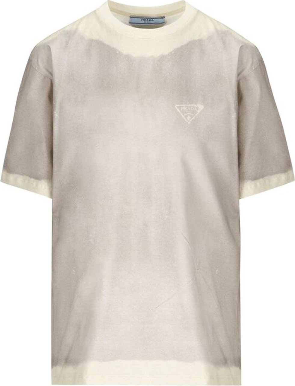Prada Prada Cotton Logo T-Shirt Grijs