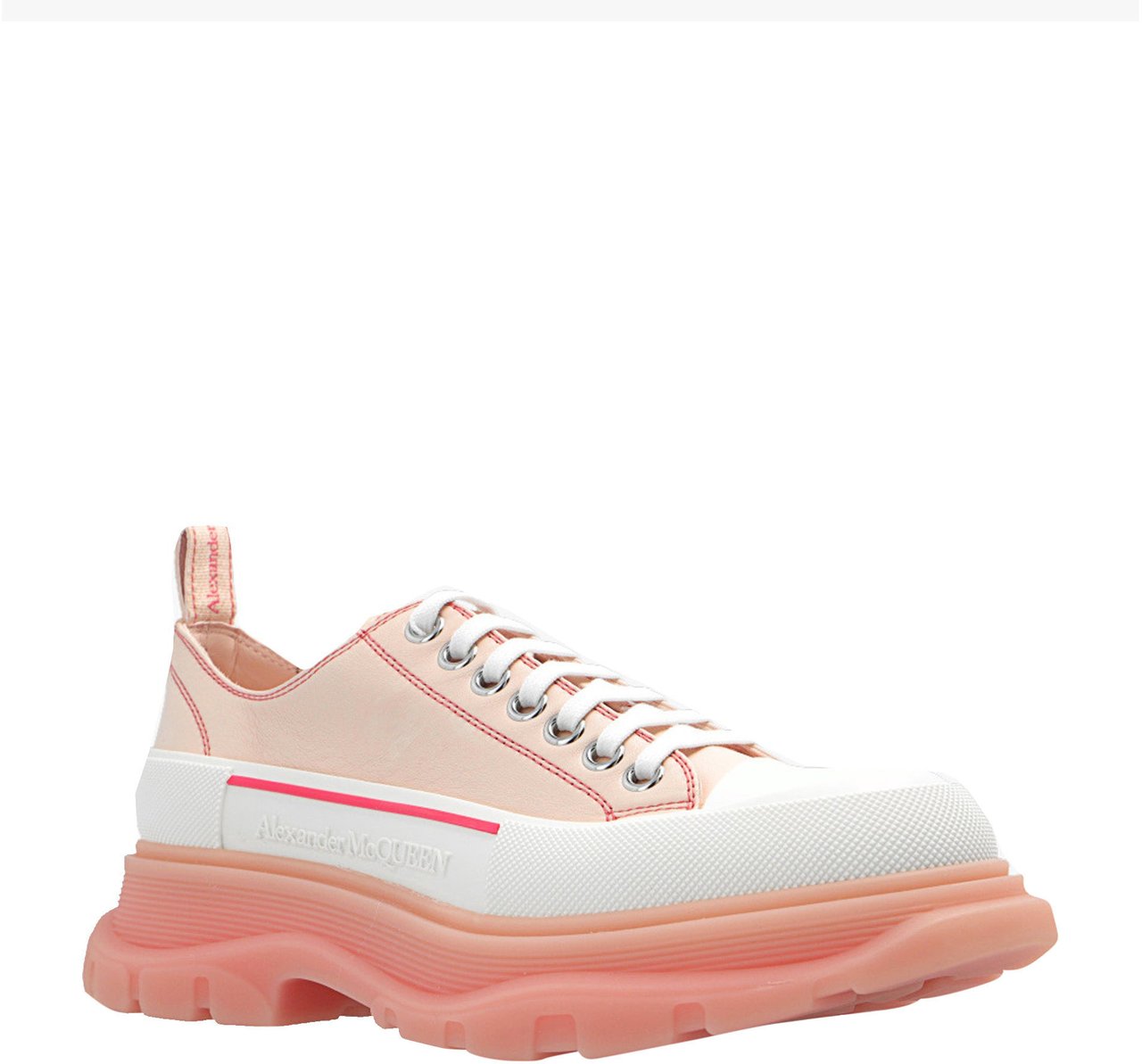 Alexander McQueen Alexander Mcqueen Tread Slik Leather Sneakers Roze