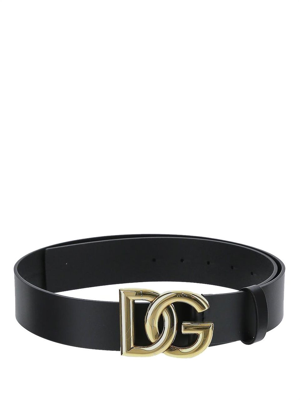 Dolce & Gabbana Crossover DG Logo Buckle Belt Zwart