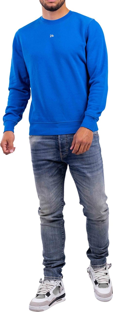 24 Uomo Universale Sweater Heren Kobalt Blauw Blauw