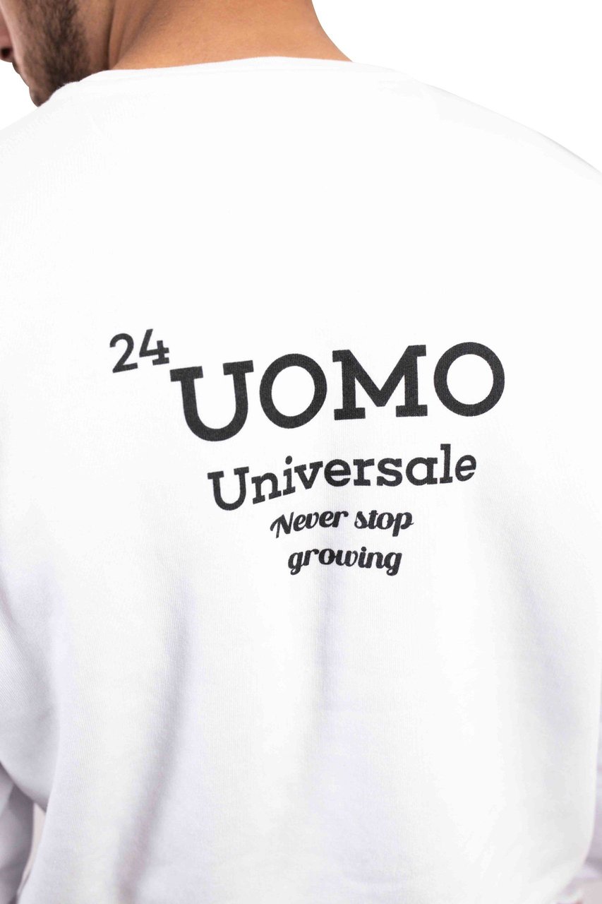 24 Uomo Universale Sweater Heren Wit Wit