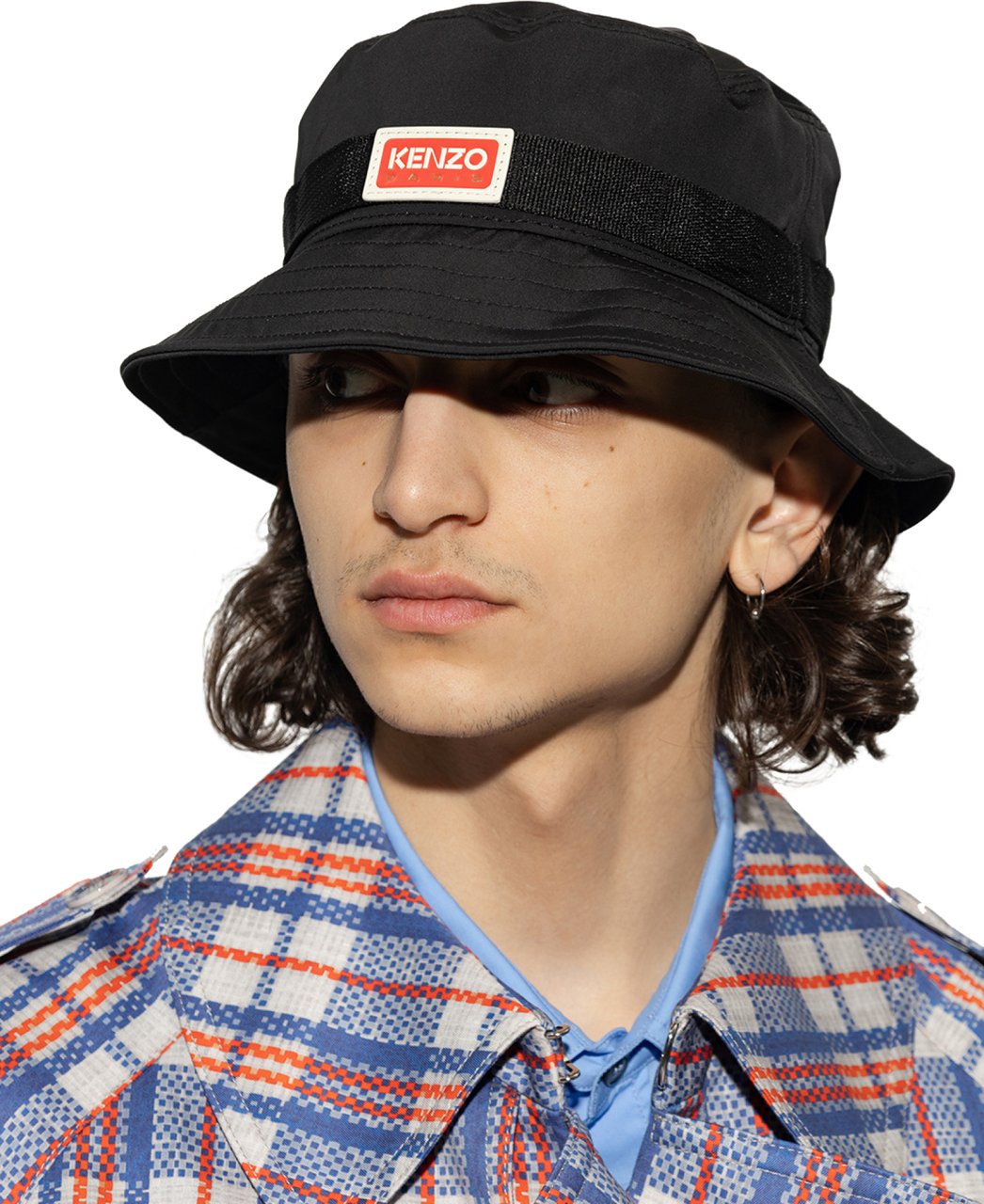 Kenzo Bob Jungle Logo Bucket Hat Zwart