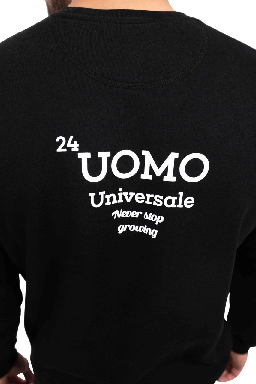 24 Uomo Universale Sweater Heren Zwart Zwart