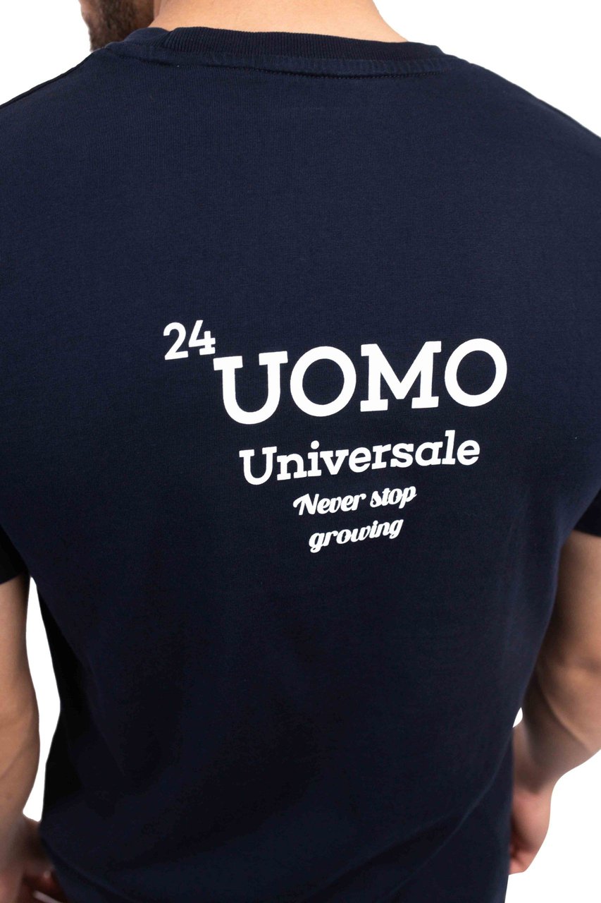 24 Uomo Universale T-Shirt Heren Donkerblauw Blauw