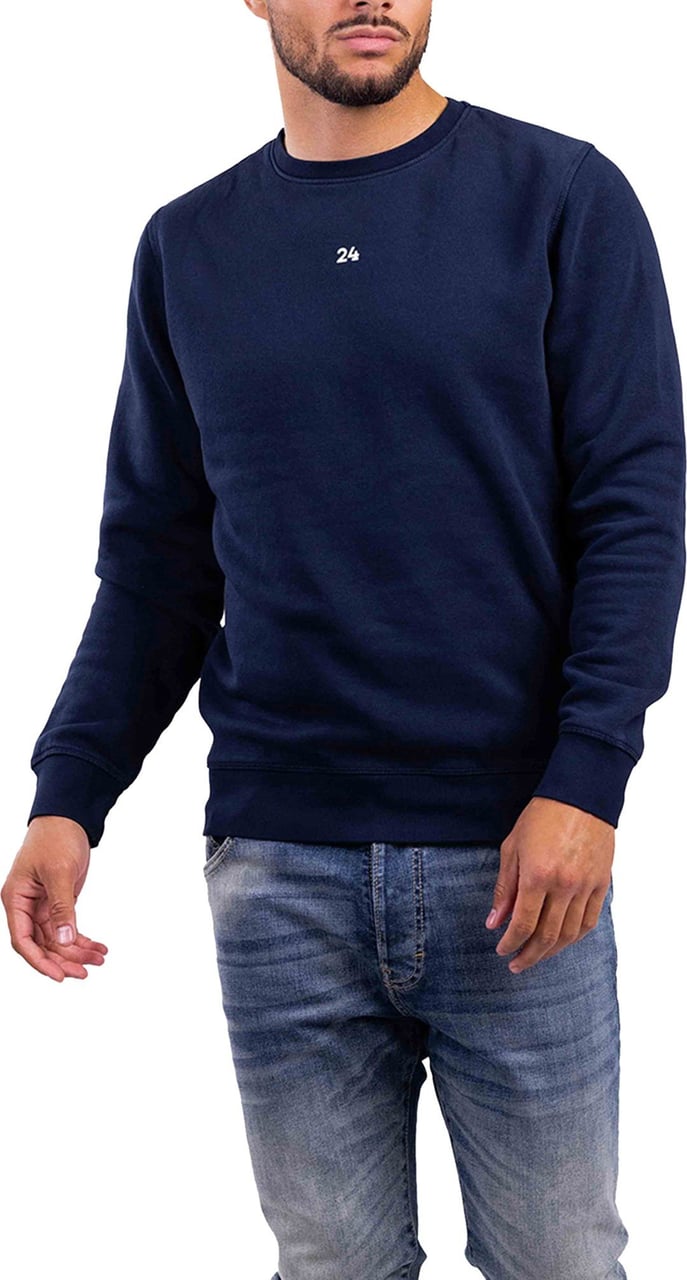 24 Uomo Universale Sweater Heren Donkerblauw Blauw