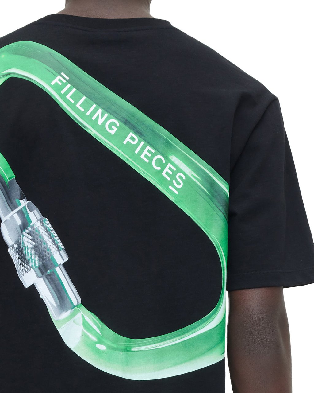 Filling Pieces T-shirt Carabiner Black Zwart
