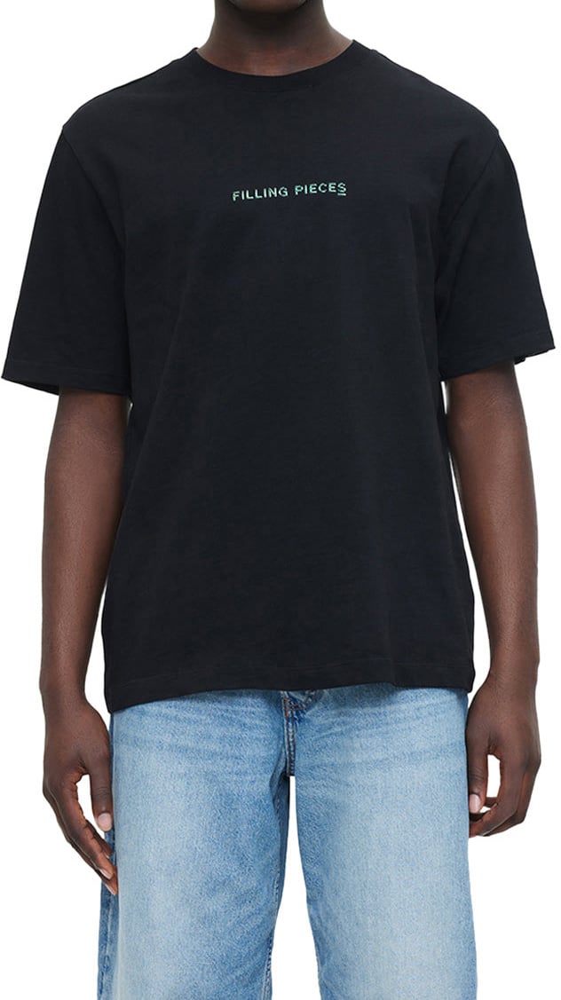 Filling Pieces T-shirt Carabiner Black Zwart
