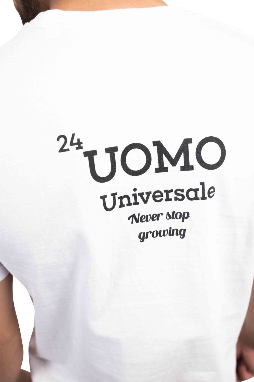 24 Uomo Universale T-Shirt Heren Wit Wit