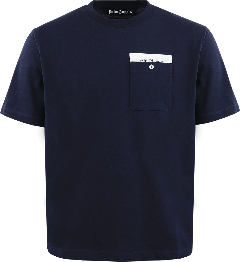 Palm Angels Sartorial Tape Pocket T-Shirt Blauw