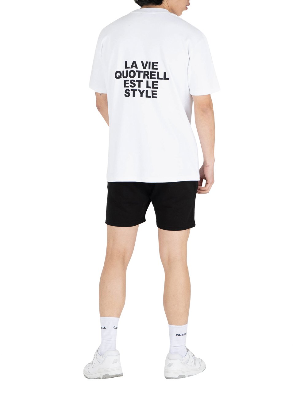 Quotrell La Vie T-shirt | White/black Wit