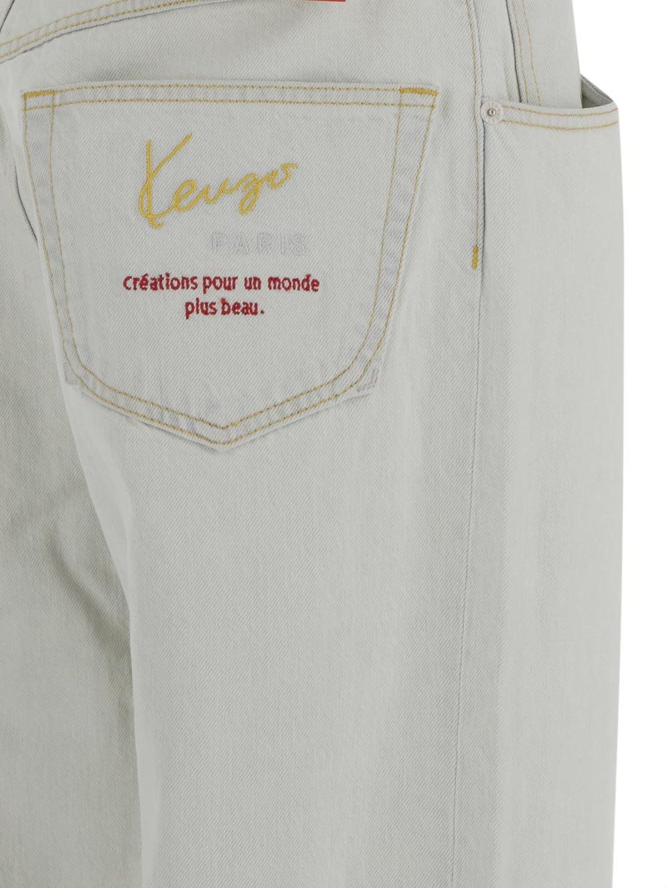 Kenzo Bleached Suisen Relaxed Jeans Blauw