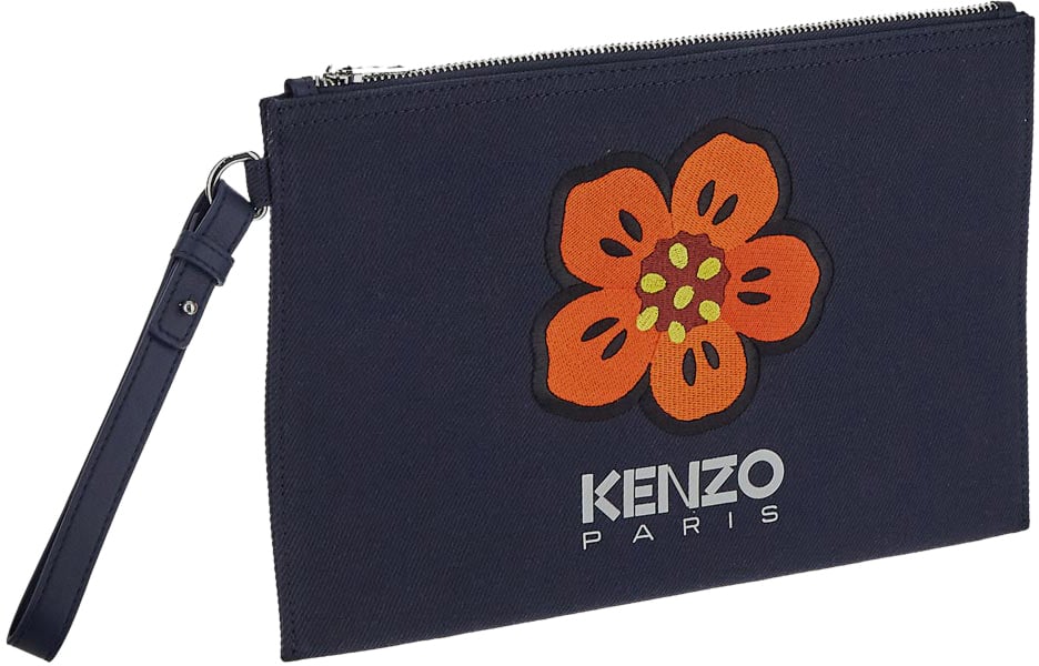 Kenzo Large Clutch Blauw