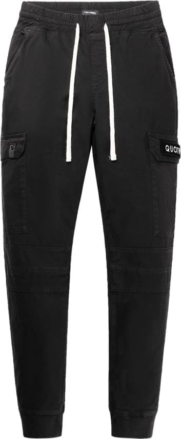 Quotrell Casablanca Cargo Pants | Black/white Zwart