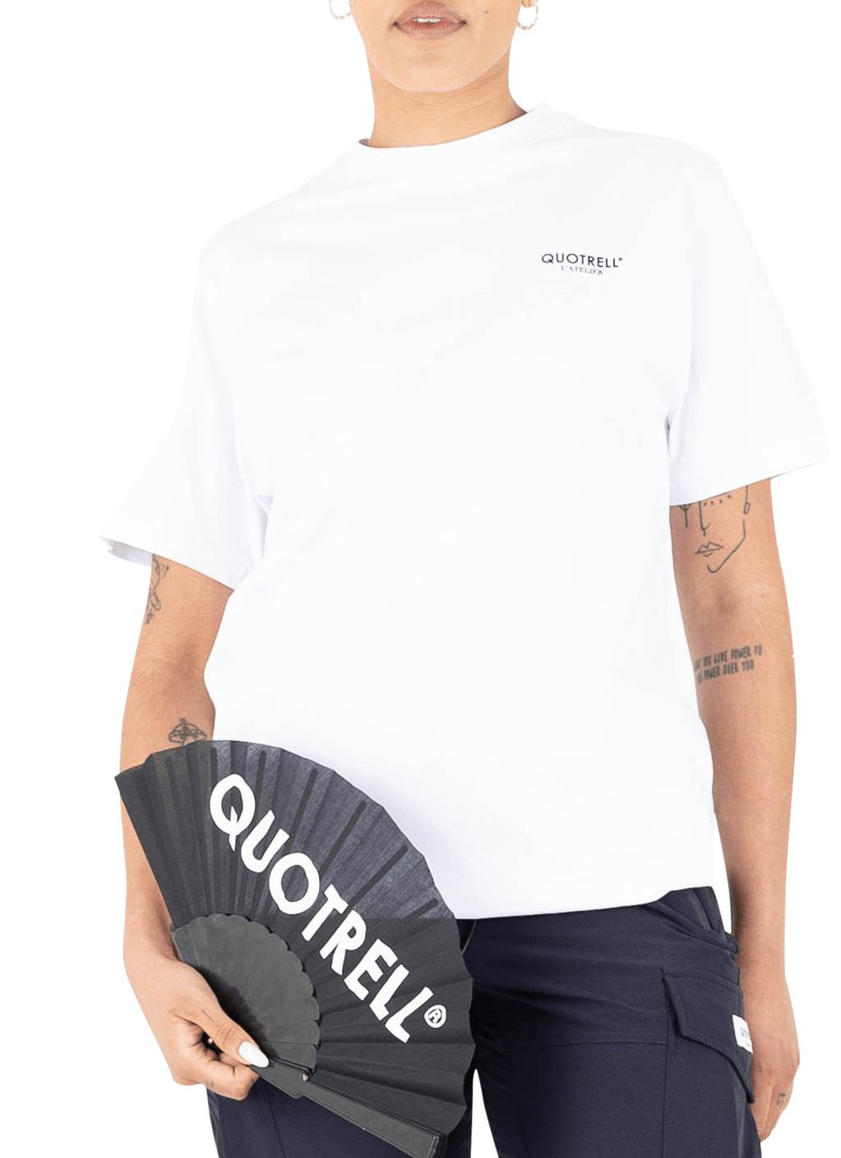 Quotrell L'atelier T-shirt | White/black Wit