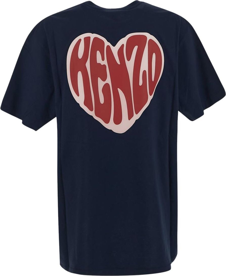 Kenzo Hearts Oversize T-shirt Blauw