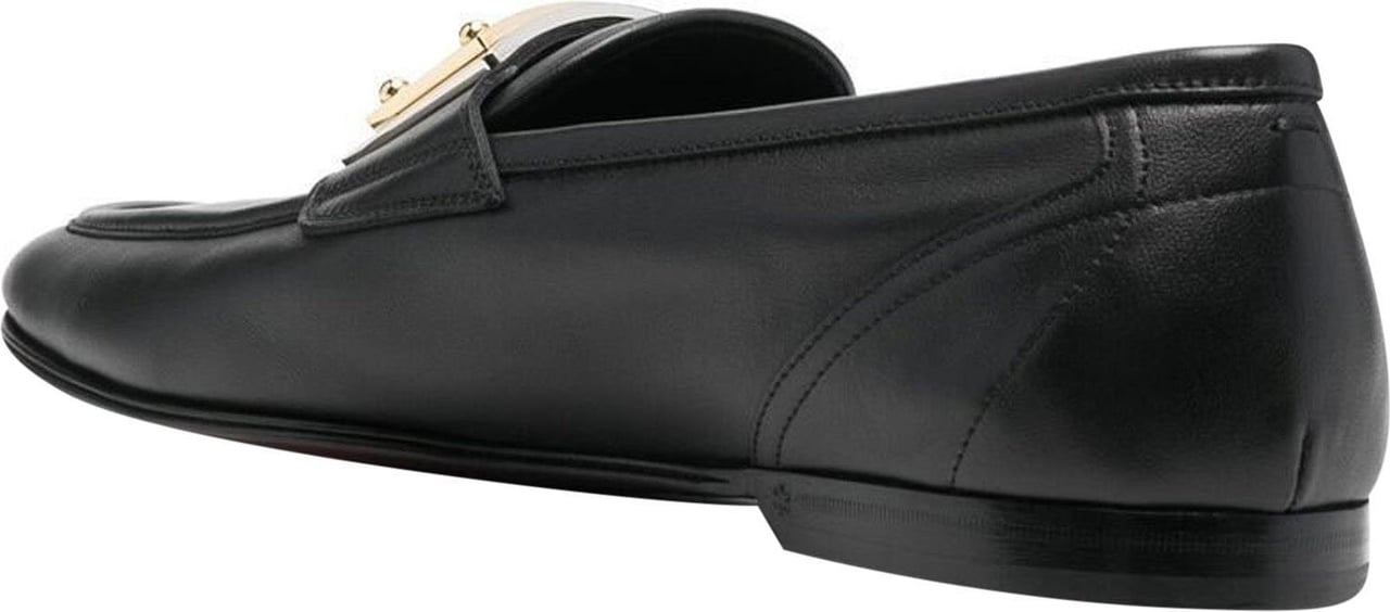 Dolce & Gabbana Dolce & Gabbana Leather Logo Loafers Zwart