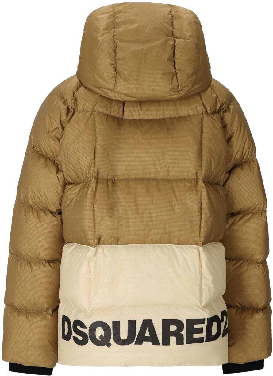 Dsquared2 Puff Beige Hooded Puffer Beige Beige