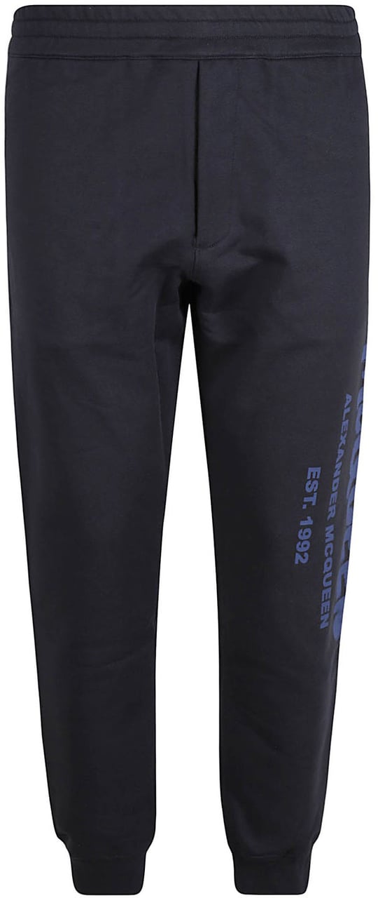 Alexander McQueen Alexander Mcqueen Cotton Logo Sweatpants Blauw