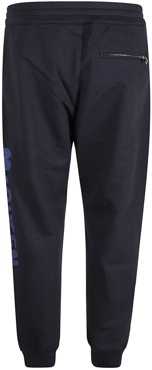 Alexander McQueen Alexander Mcqueen Cotton Logo Sweatpants Blauw