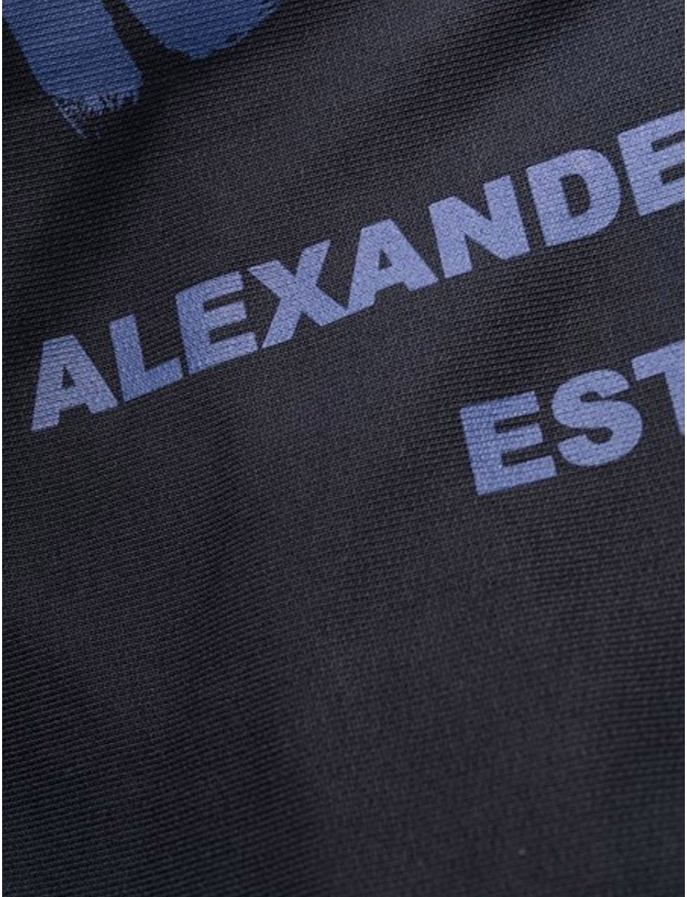 Alexander McQueen Alexander Mcqueen Cotton Logo Sweatpants Blauw