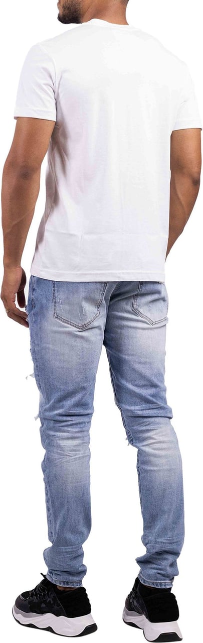 Amicci Paolo Jeans Heren Lichtblauw/Rood Blauw