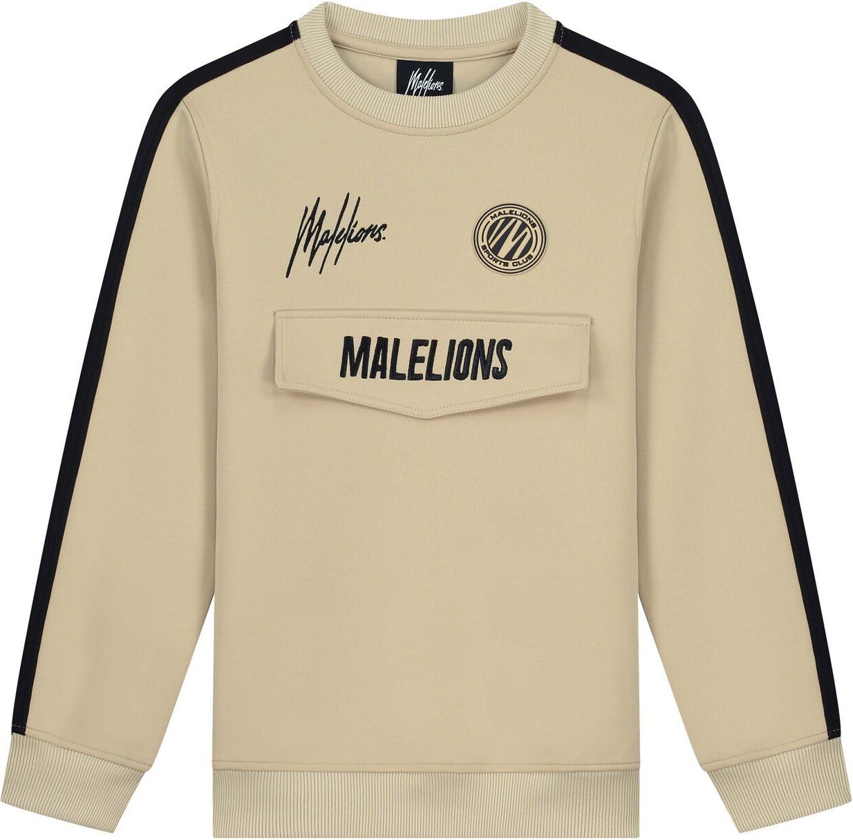 Malelions Academy Sweater - Sand/Black Beige