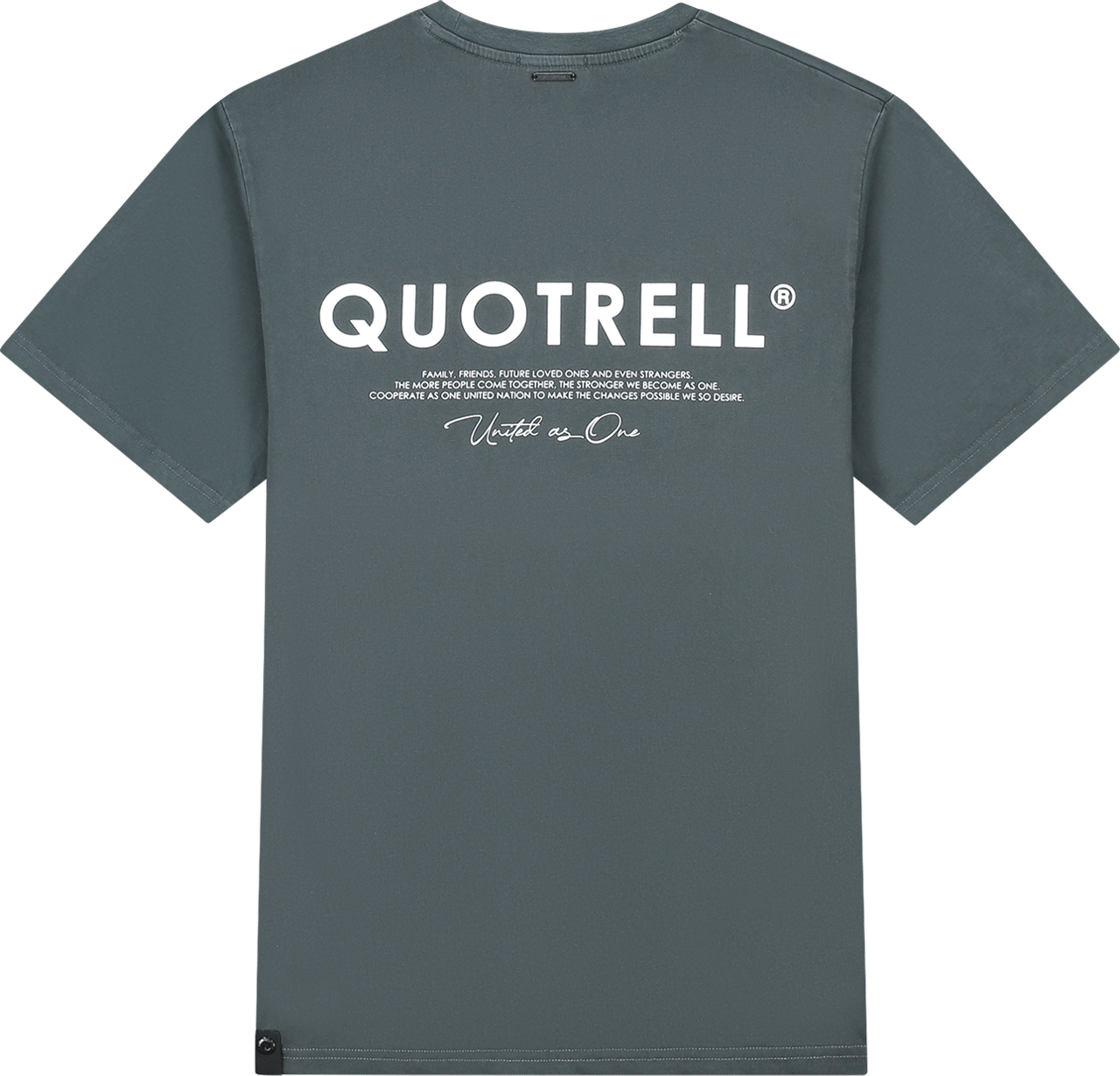 Quotrell Jaipur T-shirt | Anthracite/white Zwart