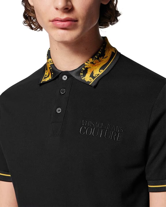 Versace Jeans Couture Chain Couture Polo Zwart