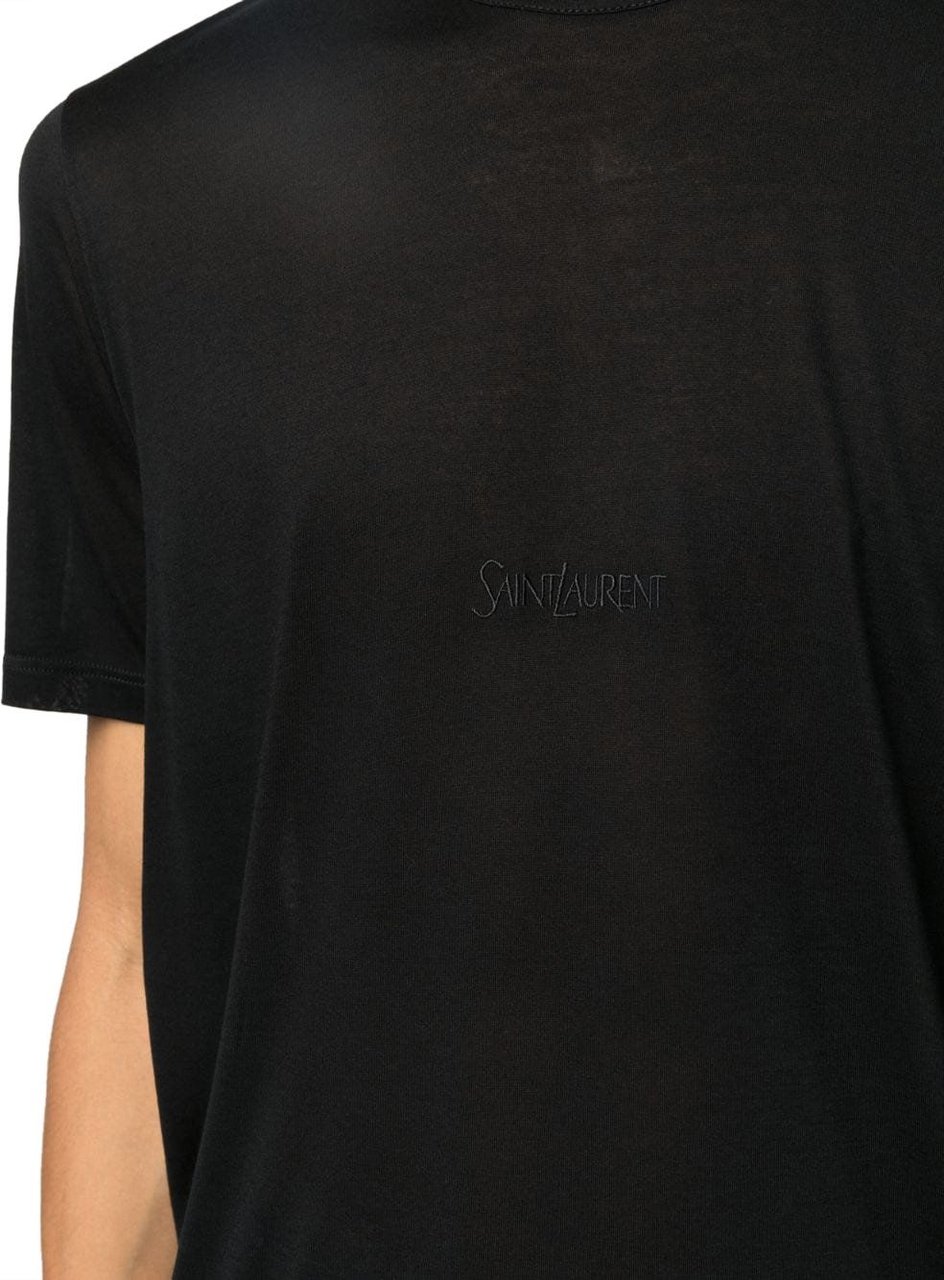 Saint Laurent T-shirts And Polos Black Zwart