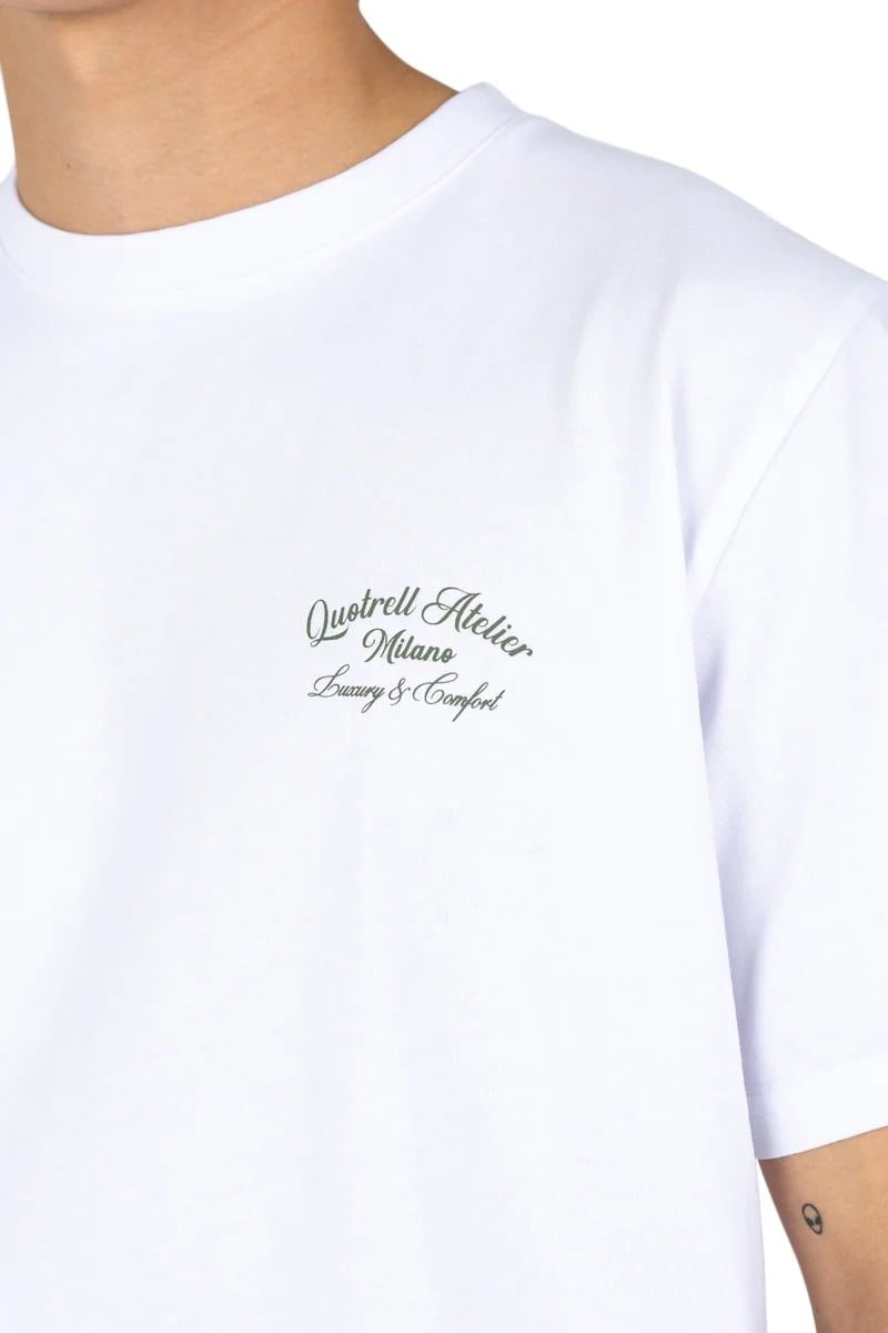 Quotrell Atelier Milano T-Shirt Heren Wit/Groen Wit