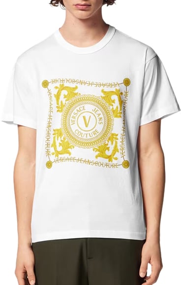 Versace Jeans Couture V-Emblem Chain T-Shirt Wit
