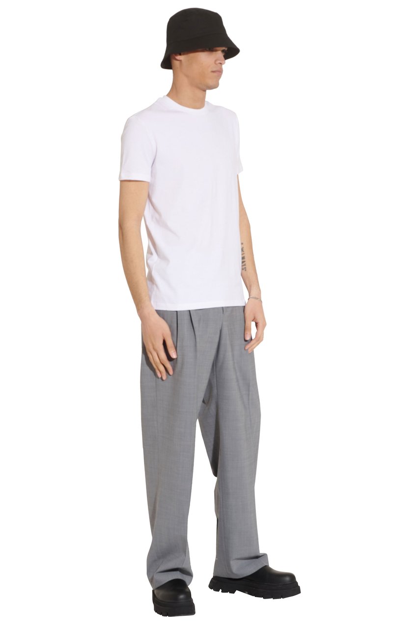 Dsquared2 Round Neck Back Logo Heren T-Shirt Wit Wit