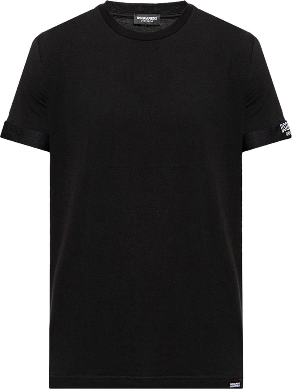 Dsquared2 Tape Logo T-Shirt Heren Zwart Zwart