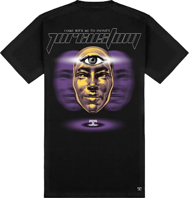 JORCUSTOM Infinity Slim Fit T-Shirt Black Zwart