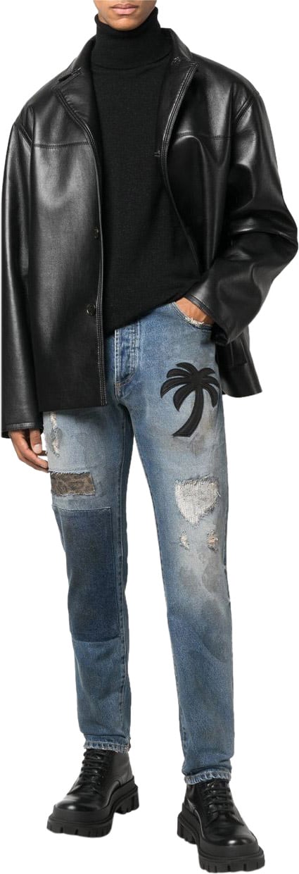 Palm Angels Jeans Blue Blauw