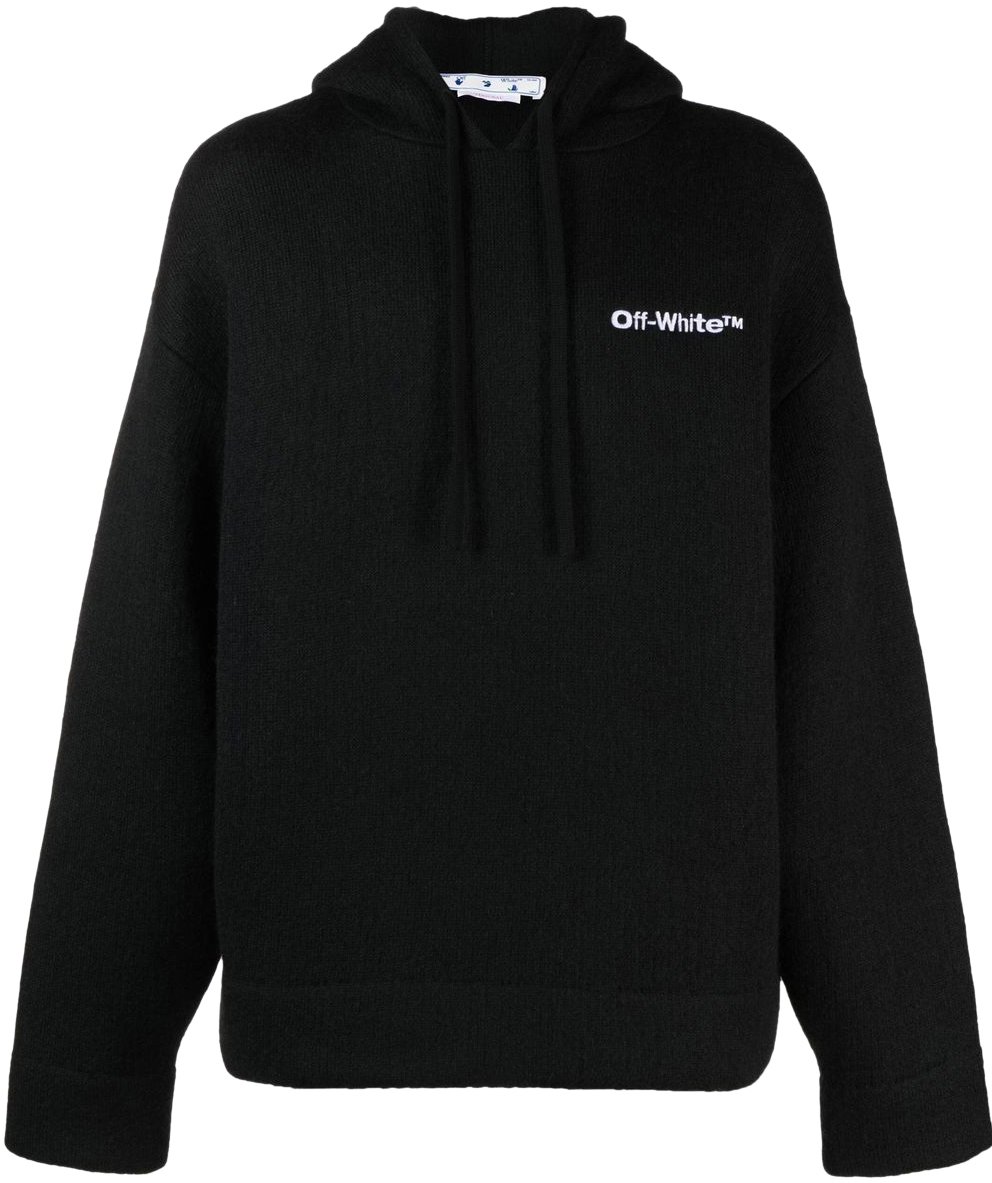 OFF-WHITE Off-White Knitted Hoodie Zwart
