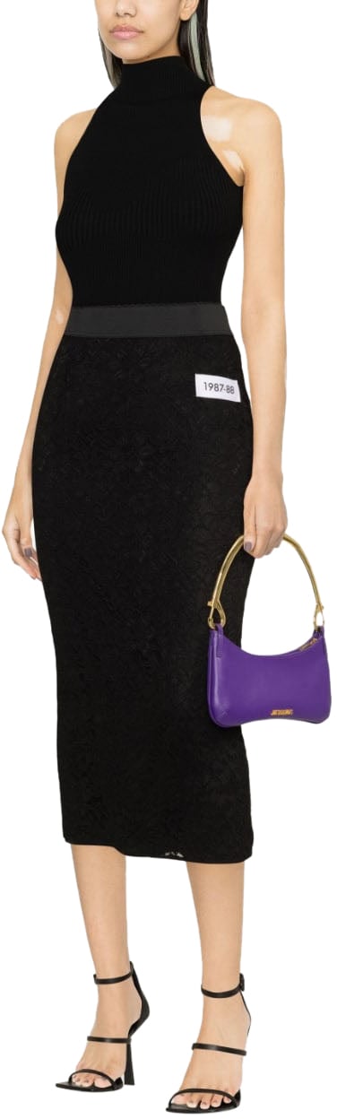 Dolce & Gabbana Lace Pencil Skirt Zwart