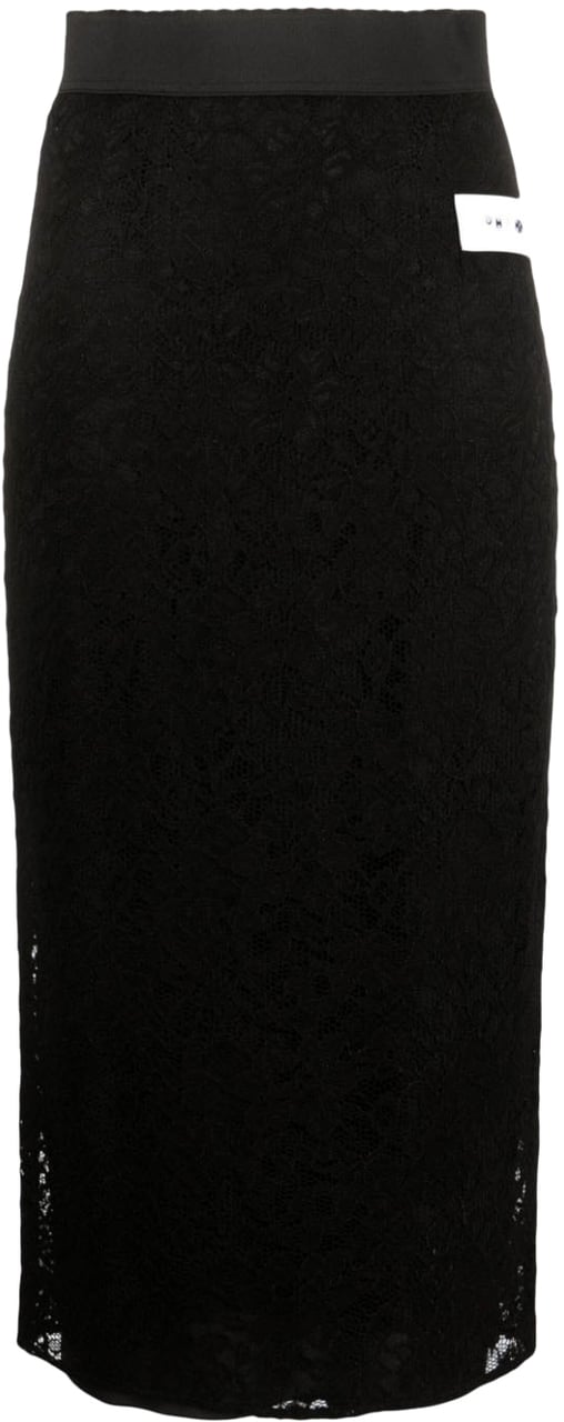 Dolce & Gabbana Lace Pencil Skirt Zwart