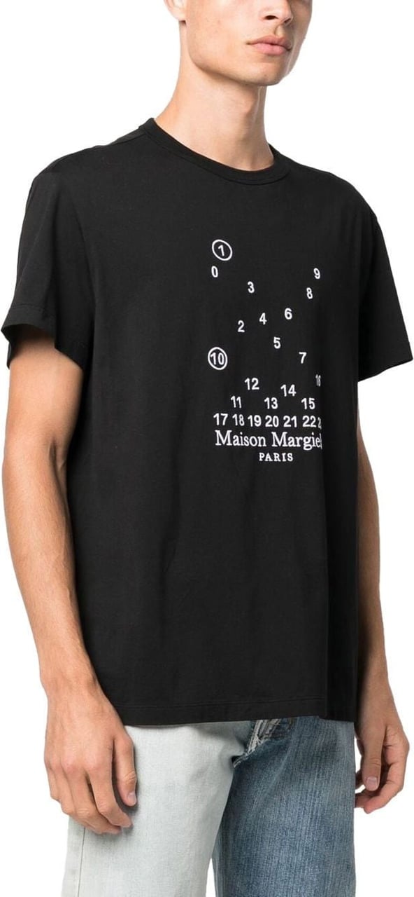 Maison Margiela Logo T-shirt Black Zwart