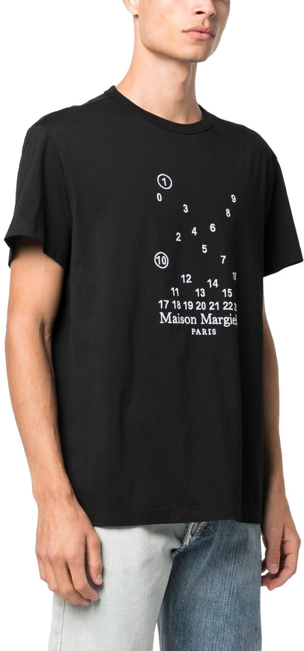 Maison Margiela Logo T-shirt Black Zwart