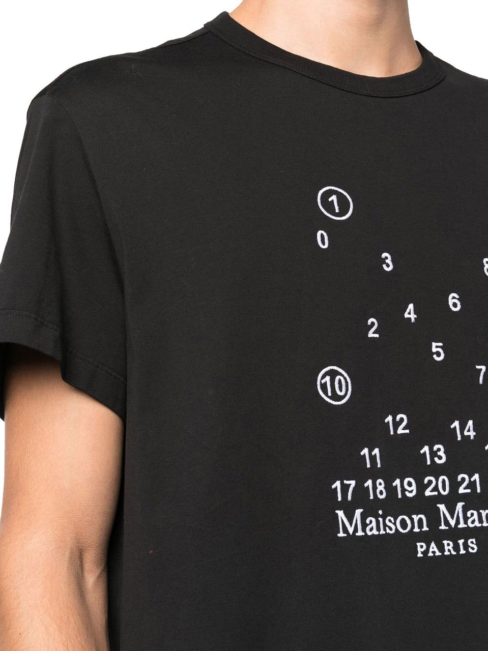 Maison Margiela Logo T-shirt Black Zwart