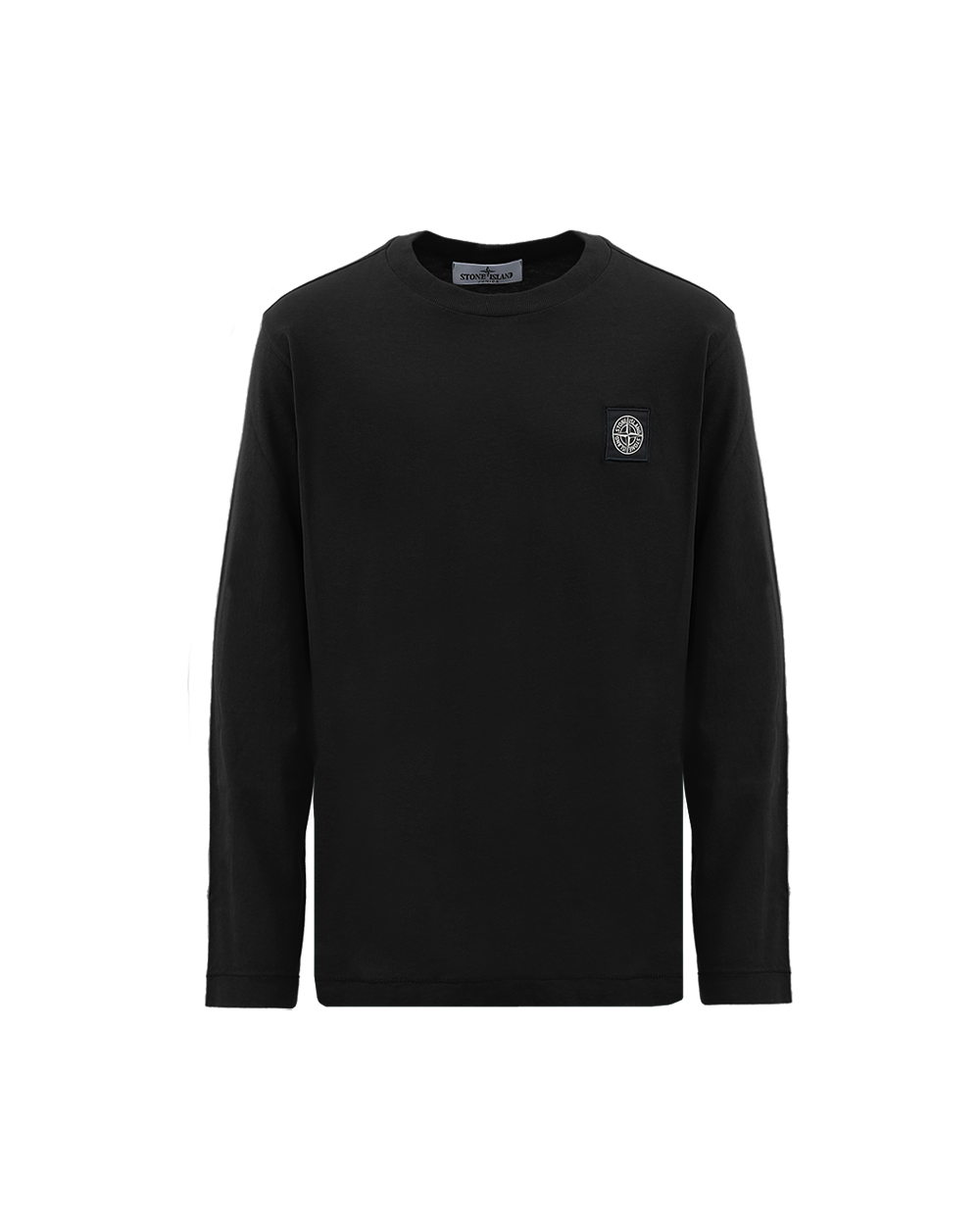 Stone Island Junior Kids Logo-Pach T-Shirt Zwart Zwart