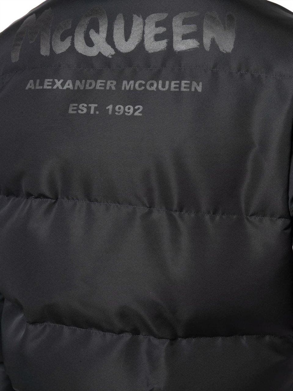 Alexander McQueen Alexander Mcqueen Wool Blend Padded Bomber Zwart