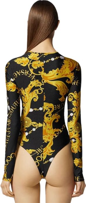 Versace Jeans Couture Chain Couture Long-Sleeved Body Zwart