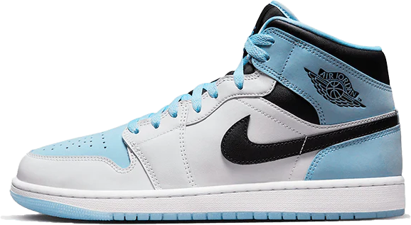 Nike Air Jordan 1 Mid SE Ice Blue Black Blauw