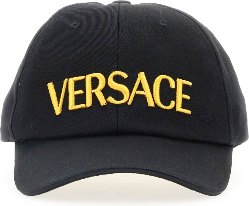 Versace Embroidered Logo Baseball Cap Zwart